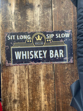 Load image into Gallery viewer, Whiskey Sign, Whiskey Bar Sign Metal Vintage Sign Kitchen: 24x12inch
