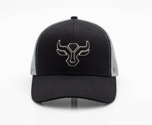 Rodeo Clothing Men’s Cotton Twill Mesh Western Cap –TH101-1106-BLACK-GREY