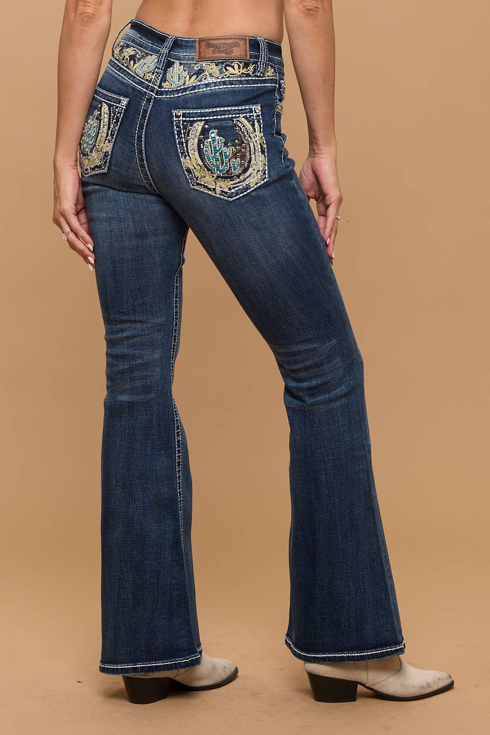 Westfield Eagle Flare Stretchy Jeans WF-820 Dark Sandwash