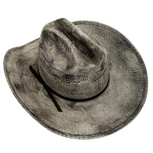 Load image into Gallery viewer, American Hat Makers Distressed Bangora Straw Hat - Style Moonwalk in Grey
