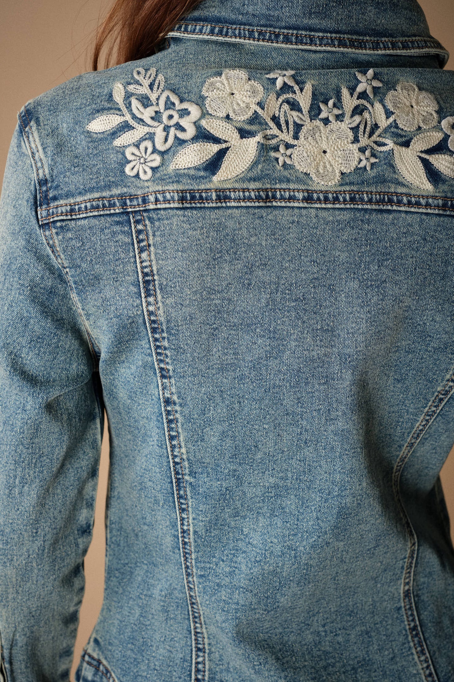 Blue B 96079T Western Embroidered Denim Shirt