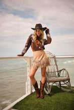 Load image into Gallery viewer, Blue B 32873W - Western Metallic Cowboy Pullover Sweater in Brown
