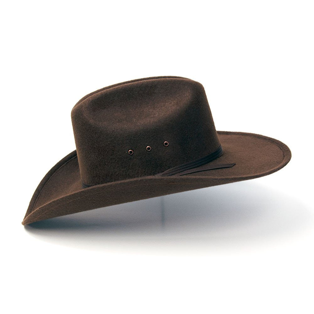 Western Express BFF269 Brown Cattleman Faux Felt Cowboy Hat