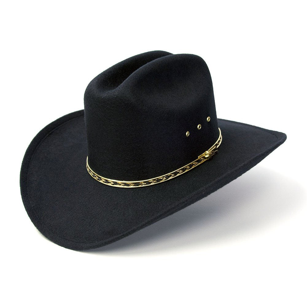 Western Express BFF25 Black Cattleman Cowboy Hat For Larger Heads