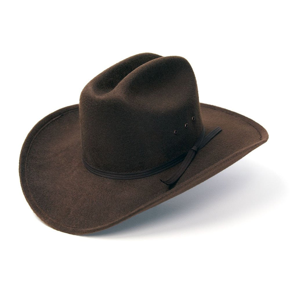 Western Express BFF269 Brown Cattleman Faux Felt Cowboy Hat