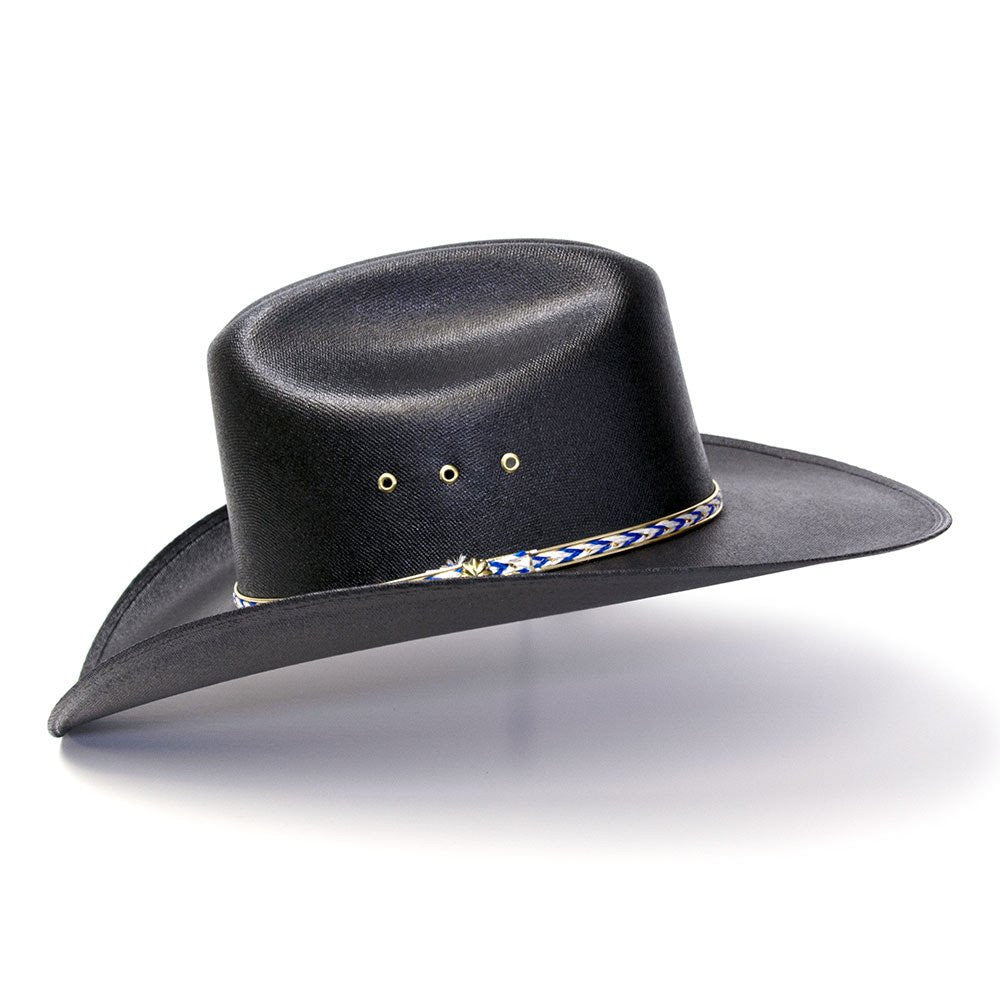 Western Express CA-BLK-E Black Straw Western Cattleman Hat