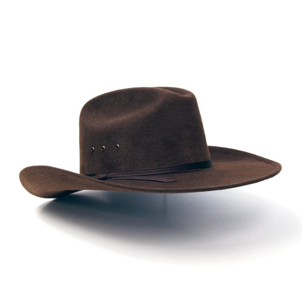 Western Express BFF269 Brown Cattleman Faux Felt Cowboy Hat