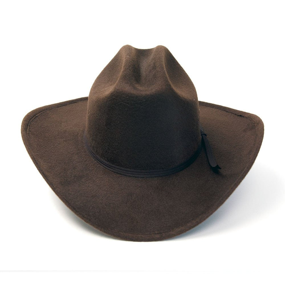 Western Express BFF269 Brown Cattleman Faux Felt Cowboy Hat