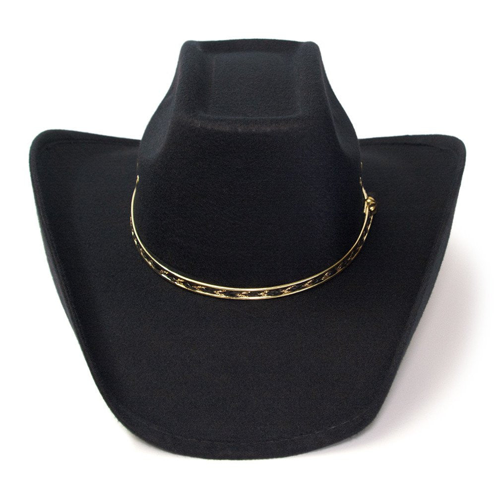 Western Express BFF45 Black Felt Finish Western Wide Cattleman Hat