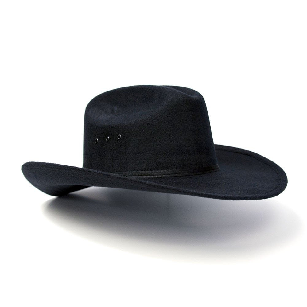 Western Express BFF269 Black Cattleman Faux Felt Cowboy Hat