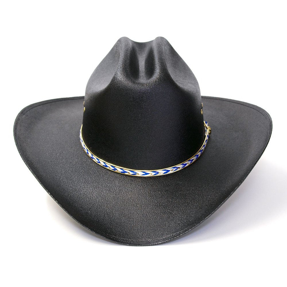Western Express CA-BLK-E Black Straw Western Cattleman Hat