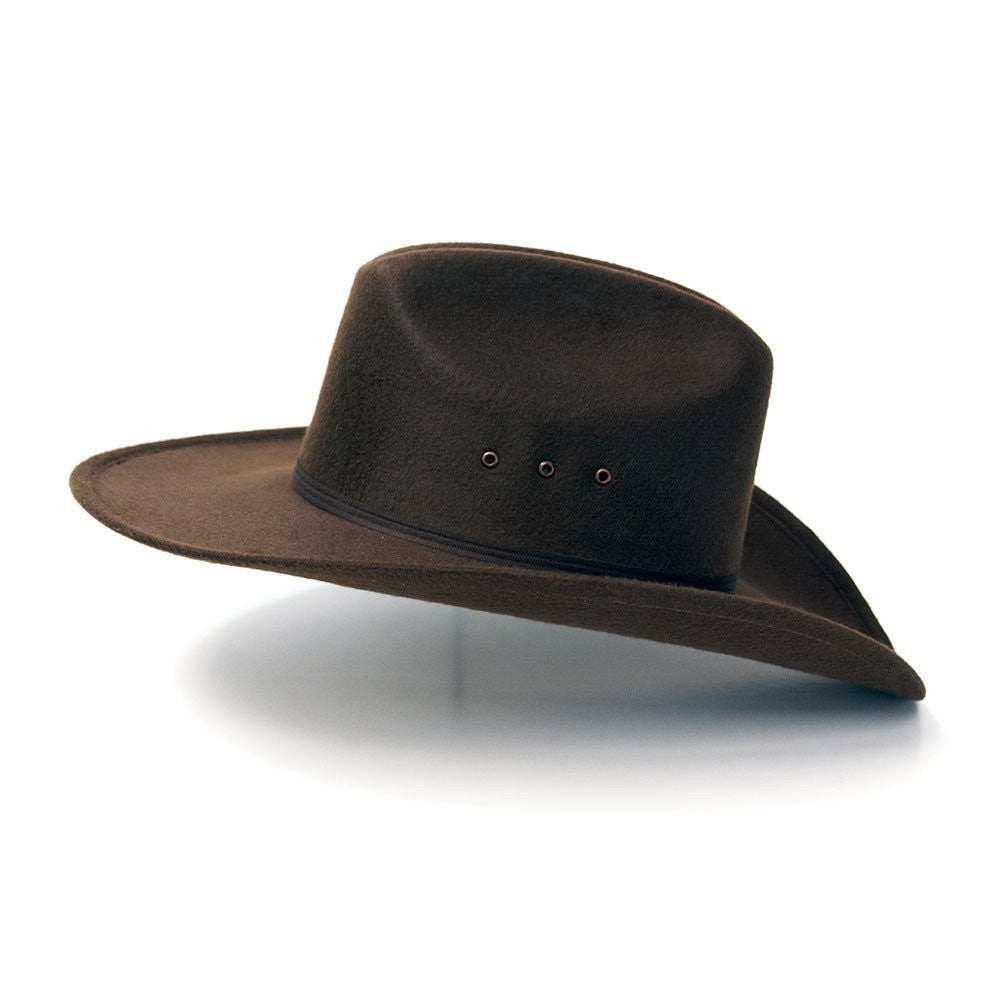 Western Express BFF269 Brown Cattleman Faux Felt Cowboy Hat