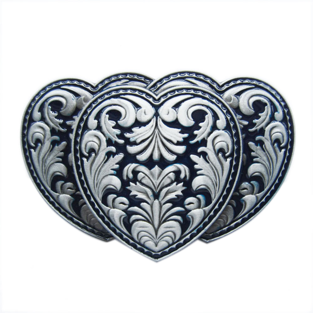 Western Buckle Triple Hearts Buckle T046BL Blue