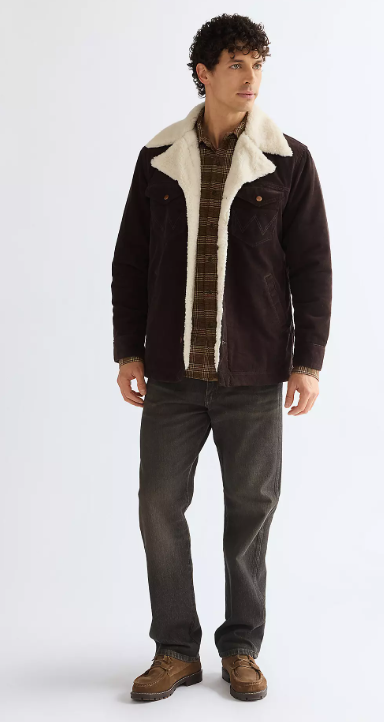 Wrangler Mens 112387067 Regular Wrange Coat in Chocolate Torte