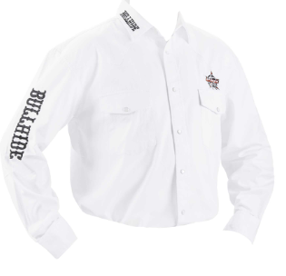 Bullhide PBR Western Shirt in White WS-11