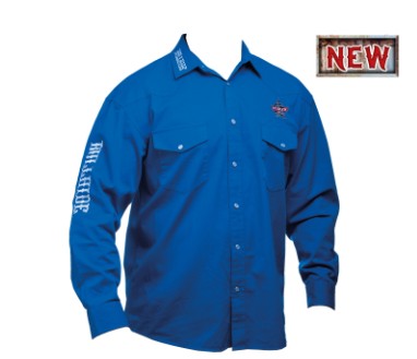 Bullhide PBR Western Shirt in Royal Blue WS-12