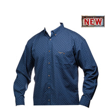 Load image into Gallery viewer, Bullhide Western Shirt in Blue Diamond WS-14
