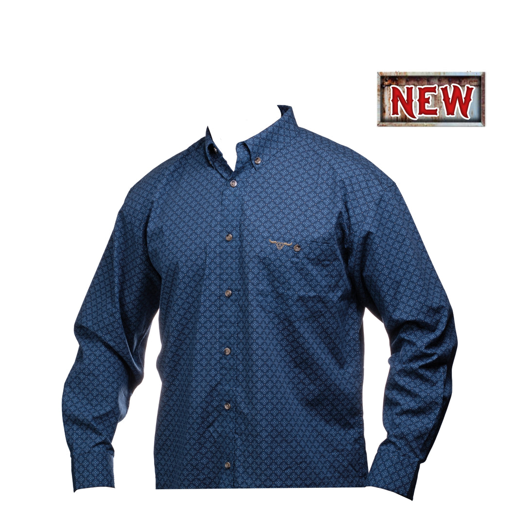 Bullhide Western Shirt in Blue Diamond WS-14