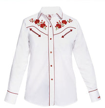 Load image into Gallery viewer, Rangers Amapola 015NA01 Girls Cowboy Shirt White
