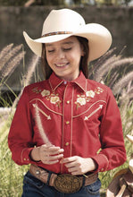 Load image into Gallery viewer, Rangers Amapola 015NA01 Girls Cowboy Shirt Red
