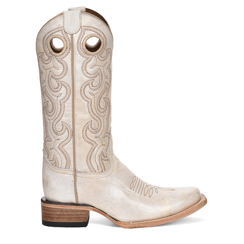 Corral L6007 Handcrafted Pearl Cutout & Embroidery Square Toe Cowgirl Boots