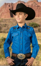 Load image into Gallery viewer, Rangers Vaquero Boys Shirt 022NO01 Blue
