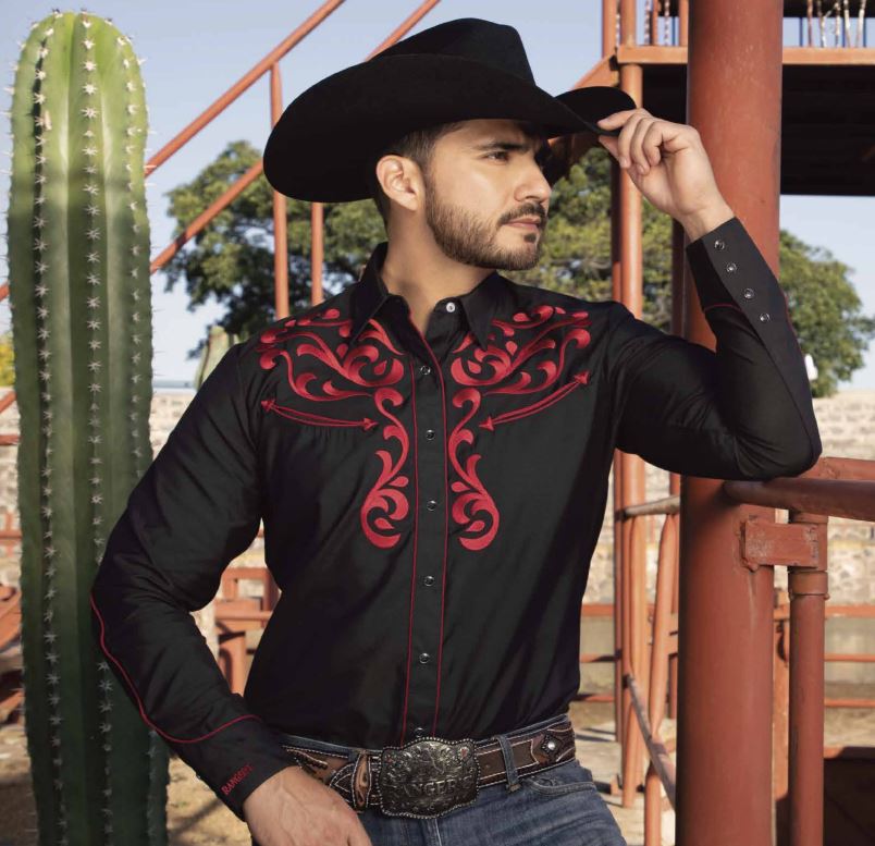 Rangers 143CA01 Ranchero Western Shirt Black