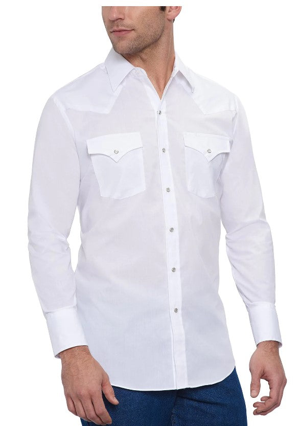 Ely & Walker Classic White Western Shirt 15201905-01