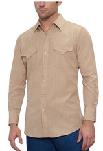 Load image into Gallery viewer, Ely &amp; Walker Long Sleeve Solid Tone on Tone Beige Western Shirt 15201934-28
