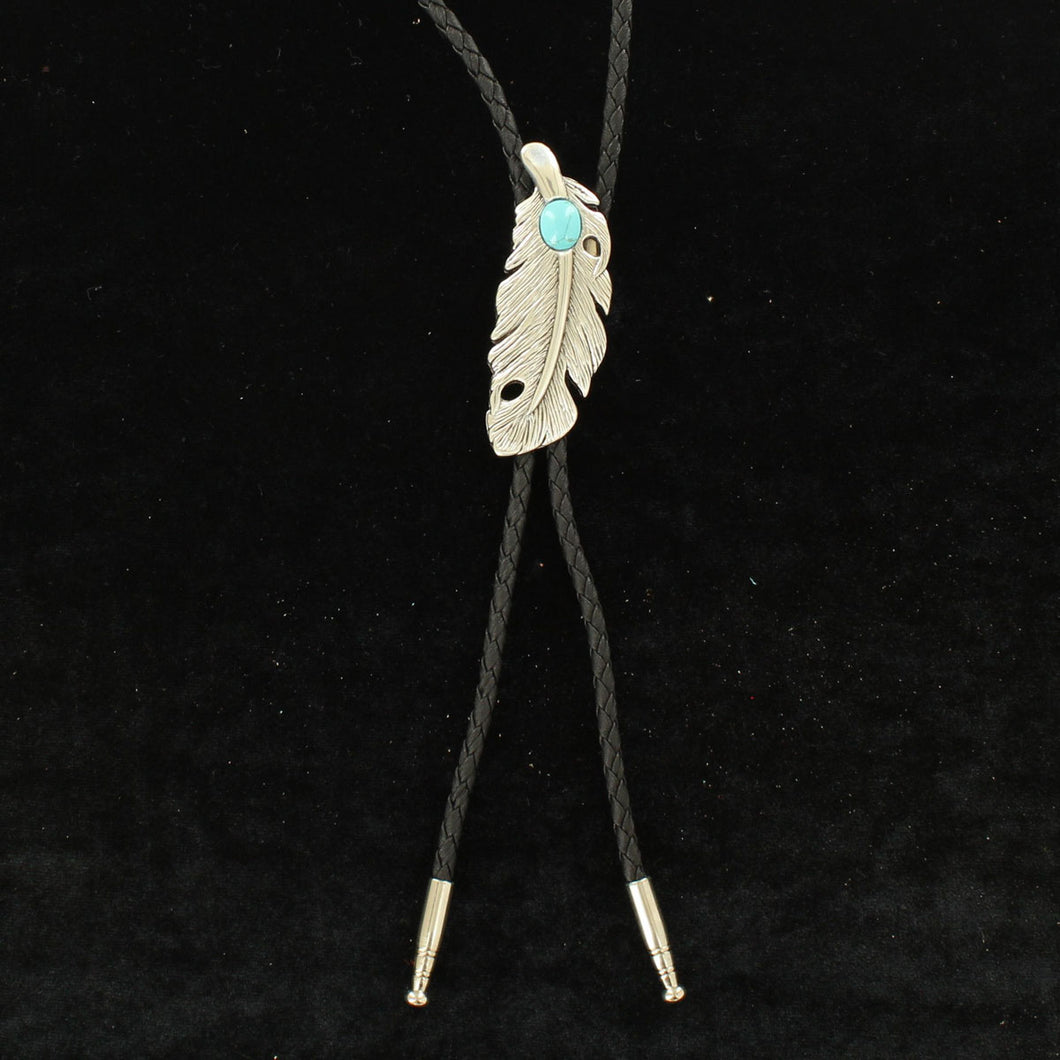 Feather Shaped Bolo Tie 22104