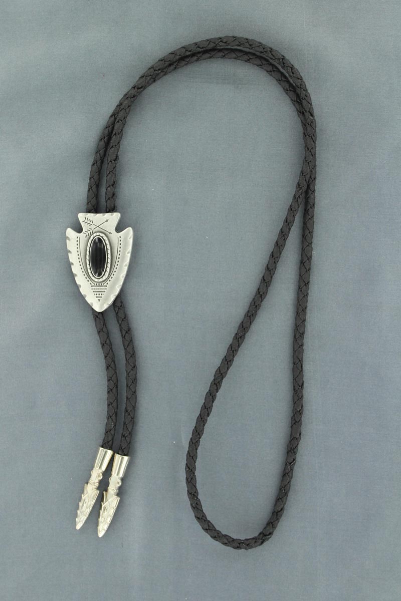 Bolo Arrowhead with Black Stone 22120