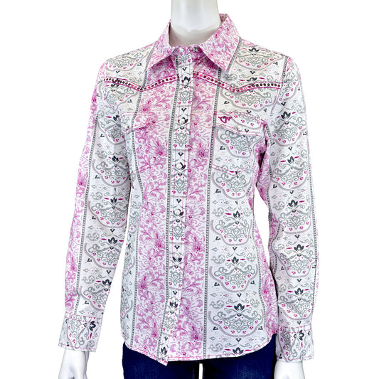 Cowboy Hardware Ladies Western Blouse Mish Mash 225550-150-W