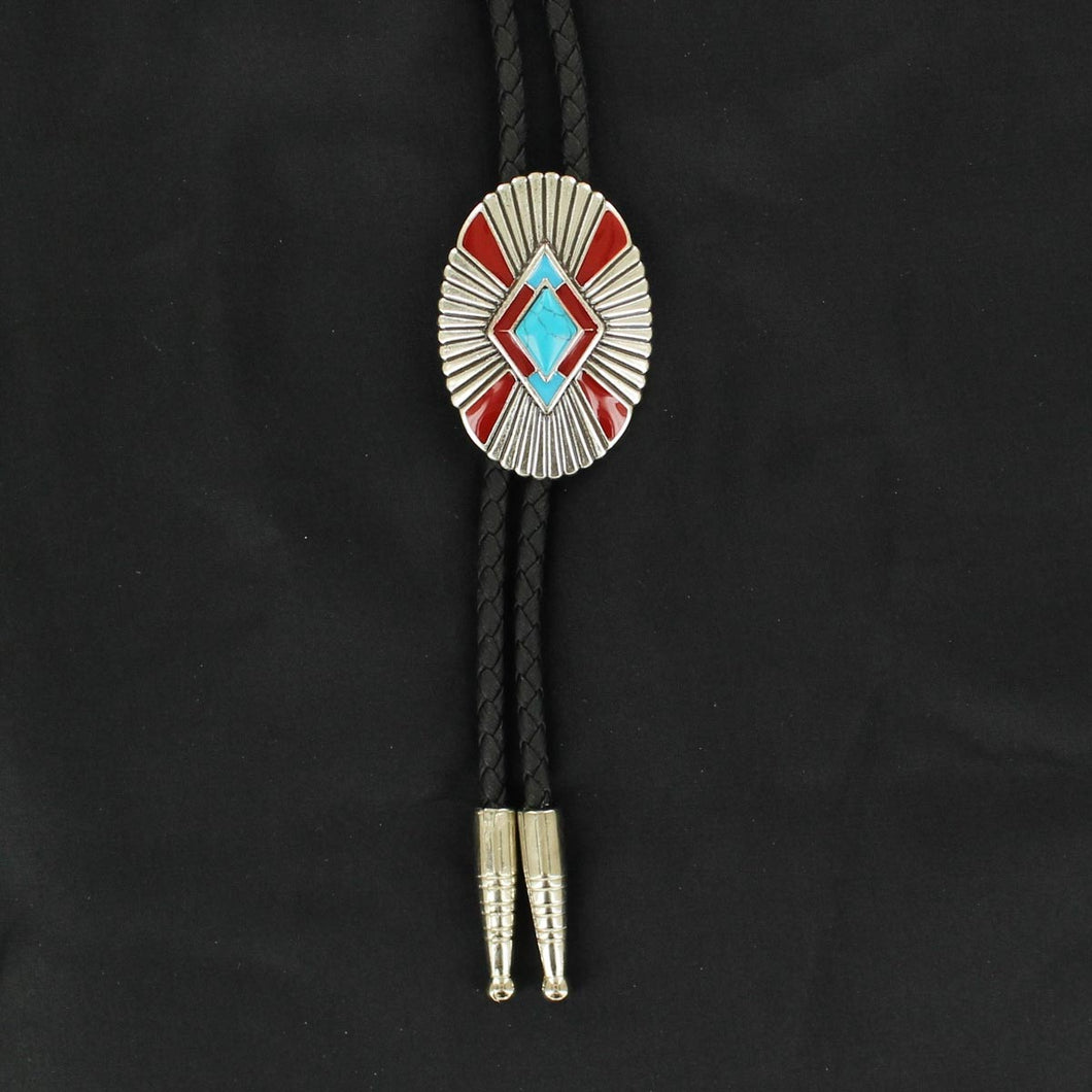M&F Bolo Turquoise and Red 22814