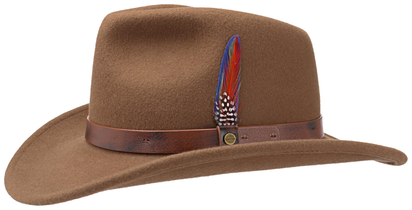 Stetson 2798101 Oklahoma Wool Felt Western Hat in Brown