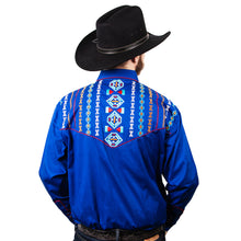 Load image into Gallery viewer, Western Express 280 Royal Western Shirt with Southwestern Embroidery
