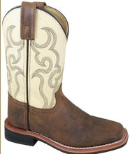 Load image into Gallery viewer, Smoky Mountain Boots 3705C Scout Brown/Cream Western Childrens Boots
