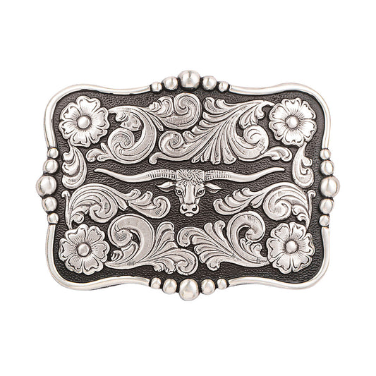 M&F Rectangle Dot Edge Longhorn Buckle 37586