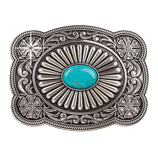 M&F Blazin Roxx Turquoise Stone Fanned Buckle 37974