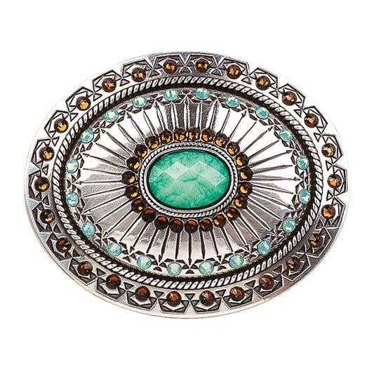 M&F Blazin Roxx Oval Tribal Stamp Buckle 37975