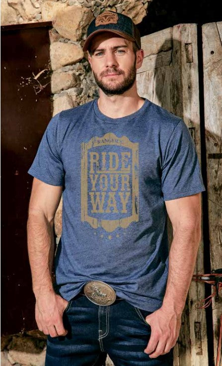 Rangers Ride Your Way 924CA01 T-Shirt Blue