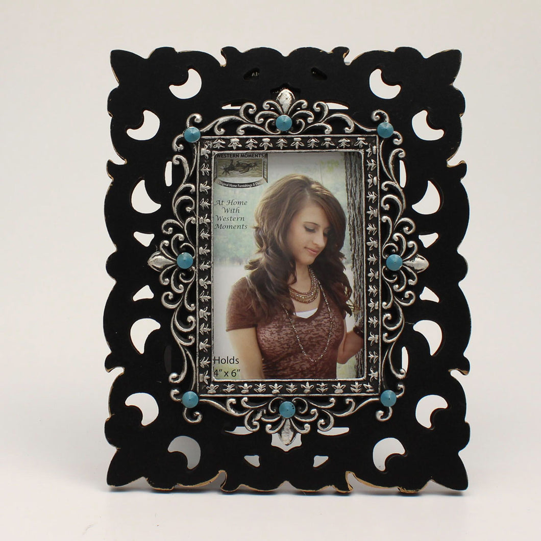 M&F 94986 Scroll Turquoise Frame