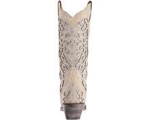 Load image into Gallery viewer, Corral A3322 Off White Glitter Inlay &amp; Crystals Ladies Cowboy Boots

