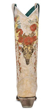 Load image into Gallery viewer, Corral A4186 Off White Floral &amp; Deer Embroidery Ladies Cowboy Boots
