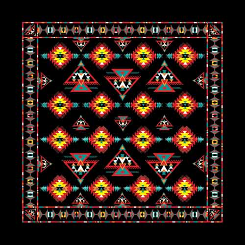 Western Express Patterned Standard Size Bandanas