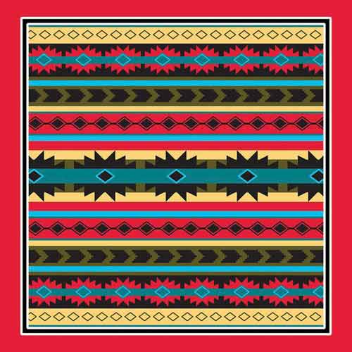 Western Express Patterned Standard Size Bandanas