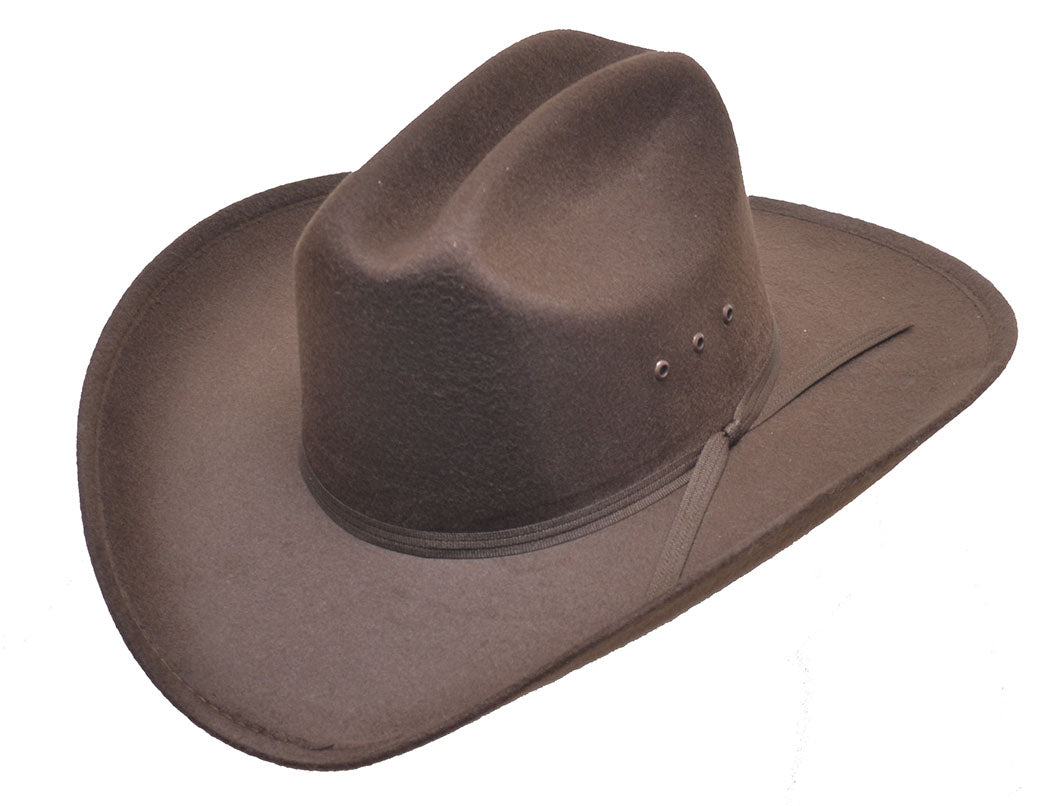 Western Express BFF269 Brown Cattleman Faux Felt Cowboy Hat