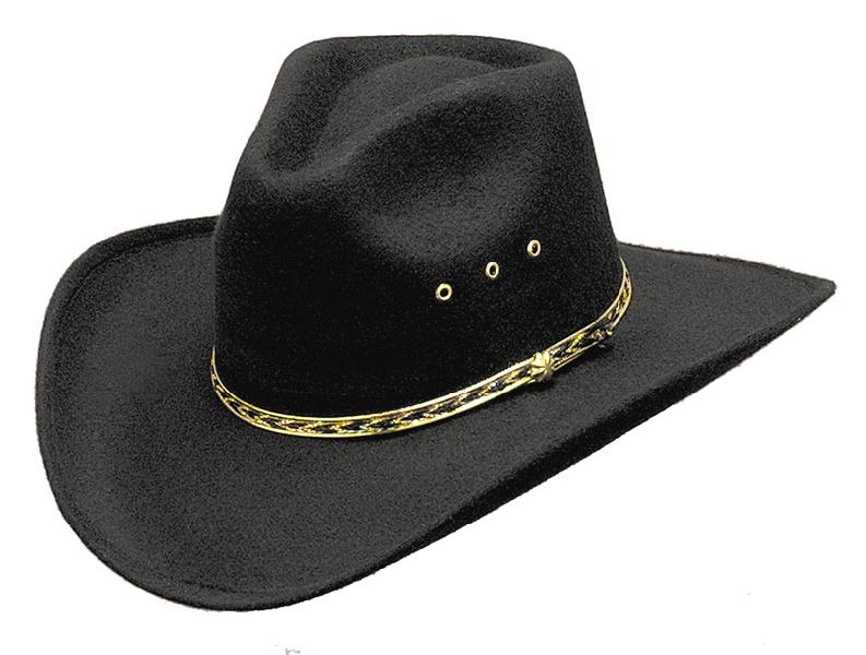 Western Express BFF35 Black Faux Felt Pinch Front Cowboy Hat