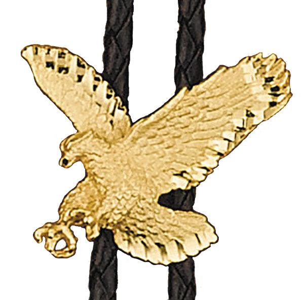 Western Express Eagle Shaped Bolo Tie BT-27-G Gold