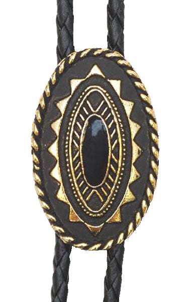 Western Express Oval Bolo Tie BT-4910-G Gold