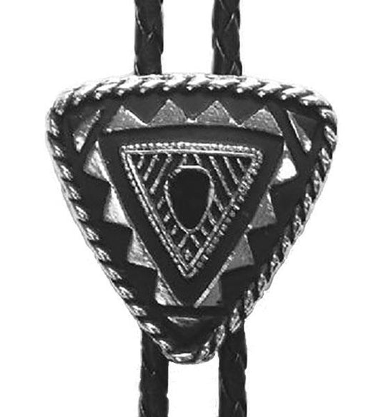 Western Express Triangular Bolo Tie BT-4911 Silver